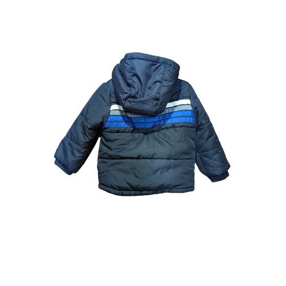 London Fog Boy's Toddler Blue Puffer Coat With Hood  Size 2T - Picture 3 of 11